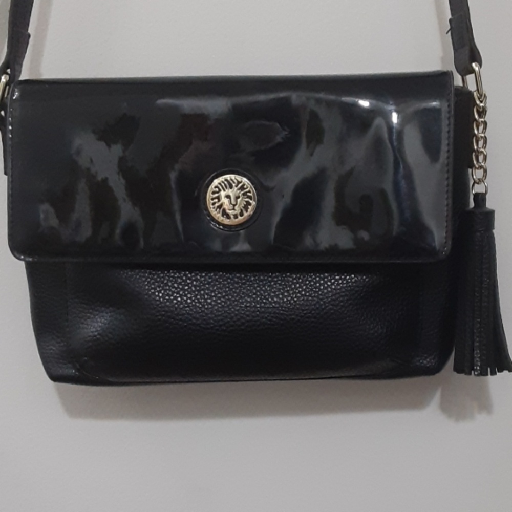 Anne Klein Purse Handbag Black Adjustable Strap